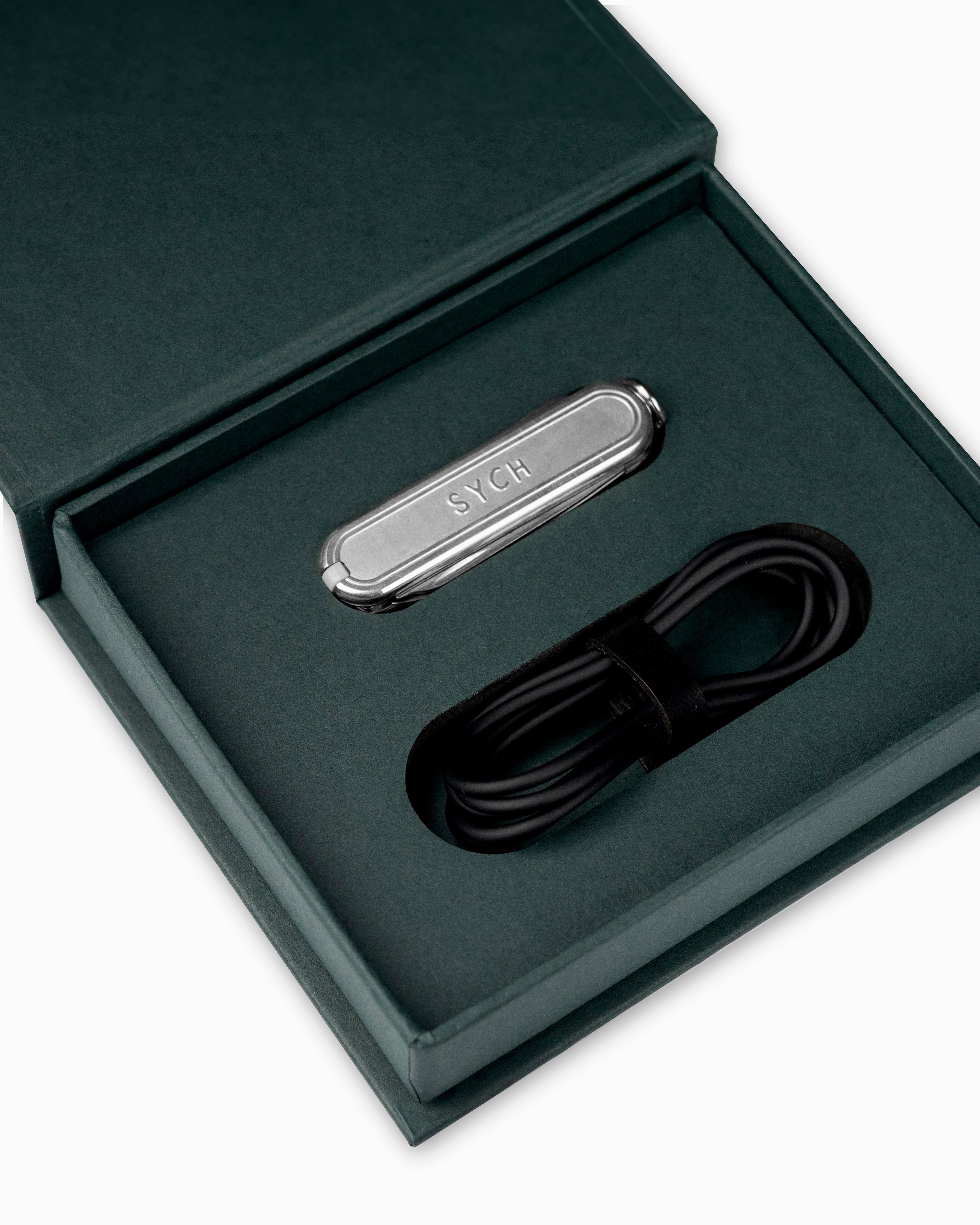 Miniature Victorinox-inspired knife necklace - close-up view